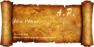 Áts Péter névjegykártya