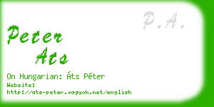 peter ats business card